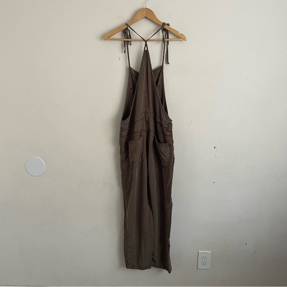Pilcro The Painter Olive Green Utility Button Front Overalls Size 27 Soft Cozy - Picture 4 of 11